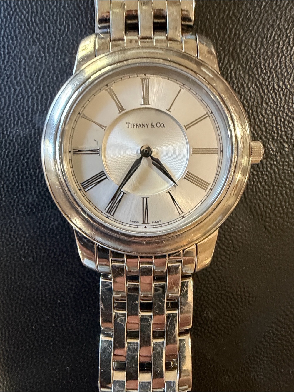 Tiffany & Co. Silver-Tone Roman Numeral Dress Watch